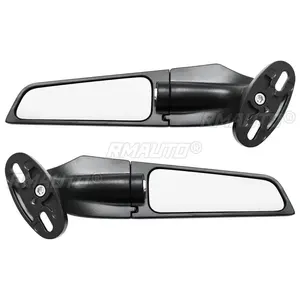 Rétroviseurs de moto modifiés avec ailes coupe-vent et éclairage latéral rotatif réglable pour Yamaha YZF R1 R6 R25 R3 R125 R15 Suzuki GSXR - Product Image 4
