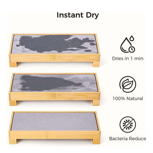 <span class=keywords><strong>Porte</strong></span>-<span class=keywords><strong>savon</strong></span> en diatomite à séchage instantané, facile à entretenir, étanche à l'humidité, avec support en bambou - Product Image 6