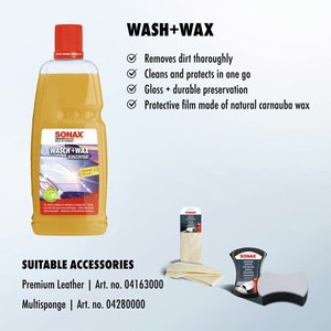 Concentrado de Lavado y Encerado para Autos Más Vendido, 1 Litro, Champú 2 en 1 con Cera para Aumentar el Brillo - Product Image 2
