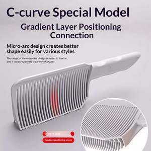 <span class=keywords><strong>Pettine</strong></span> Professionale Curvo per Posizionamento e Taglio Sfumato, 1 pz, in Plastica, per Taglio <span class=keywords><strong>a</strong></span> Livello Zero, per Uso in Salone - Product Image 5