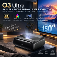 Projecteur à ultra courte focale triple laser 4K JMGO O3 Ultra, 4000 lumens ISO, 0,177:1 UST, projecteur de cinéma maison intelligent