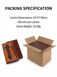 Ensemble cadeau d'affaires <span class=keywords><strong>montre</strong></span> et stylo pour <span class=keywords><strong>homme</strong></span> avec logo personnalisé, <span class=keywords><strong>prix</strong></span> d'usine, coffret cadeau de luxe, vente en gros pour la vente au détail et les cadeaux d'entreprise - Product Image 6