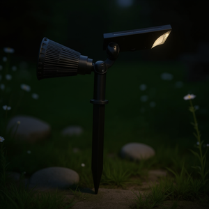 4W LED <b>Solar</b> <b>Garden</b> <b>Stake</b> Lamp With Warm White <b>Light</b>, RGB Multicolor Option, IP65 Waterproof, PC Material, 33cm Height, <b>Solar</b> Po - Product Image 2