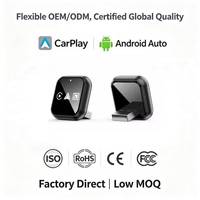Adaptor Carplay Android Auto Nirkabel 3 in 1, Airplay Mirroring, Dongle USB Universal, Kotak WiFi Berkabel ke WiFi, Plug and Play, Pintar