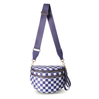 Tas Pinggang Selempang Wanita Anti Air Bahan Nylon Custom Print, Tas Dada Sporty Lucu, Tas Pinggang untuk Wanita dan Remaja Putri