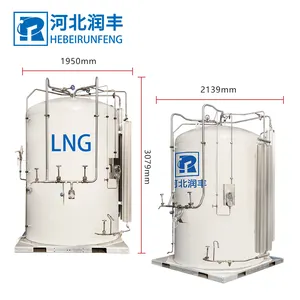 수직 5000L 마이크로 대량 탱크 산업 액체 가스 Lng l01 Lco2 Ln2 증발기 이산화탄소 탱크 microbulk