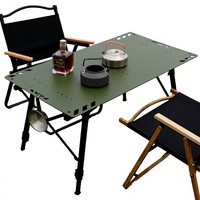 Table de pique-nique pliante extérieure à trois étages Table de camping IGT pliable portable à réglage de la hauteur