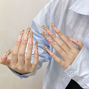 Venta al por mayor de <span class=keywords><strong>uñas</strong></span> postizas cuadradas largas reutilizables de lujo pequeños <span class=keywords><strong>diseños</strong></span> de diamantes de imitación hechos a mano 3D diamante acrílico falso prensa en las <span class=keywords><strong>uñas</strong></span> - Product Image 6
