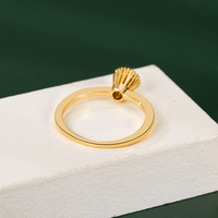 Bague de fiançailles pour femme, plaqué or 18K, bijoux incrustés de Zircon, bague de mariage, bague en cuivre, sac Opp tendance, doré, 12 pièces
