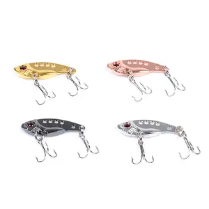 1Pcs Metal Vib 3.8/7/11g Blade Lure Sinking Vibration Baits Artificial Vibe for Bass Pike Perch Fishing Silver Gold 4 Colors