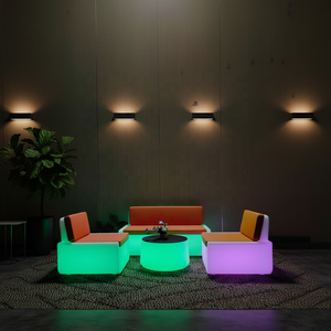 Set Divano Componibile Design Moderno con LED, Grande Divano per <span class=keywords><strong>Hotel</strong></span> e Soggiorno - Product Image 2