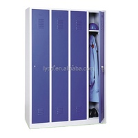 Meubles de rangement fonctionnels Armoire de rangement en acier à 4 portes Vêtements suspendus/Casier en acier pour vêtements de sport
