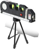 Échelle de niveau laser à mesurer polyvalente Boîte en carton industrielle en alliage d'aluminium vert Niveau 4d Règle 2 M Niveau laser 16 lignes