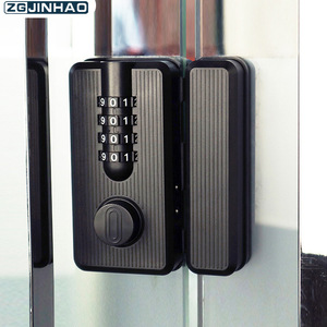 ZGJINHAO ล็อคประตูกระจกแบบผสม 4 หลัก ไม่ต้องเจาะ ติดตั้งง่าย ใช้ในบ้าน - Product Image 1
