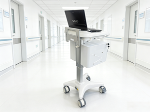 Chariot mobile pour ordinateur de travail médical, équipement médical en plastique de classe II Meden M6, dernier modèle/nouveau modèle, pour hôpital, patient, médecin - Product Image 3