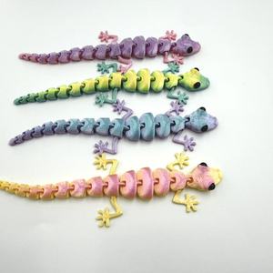 3D Printed <b>Toy</b> Lizard <b>Gecko</b> Skeleton with Fully Movable Joints Stress Relief <b>Toy</b> - Product Image 4