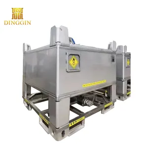 Réservoir de stockage d'alcool 1000l réservoir fourre-tout IBC en acier inoxydable pour liquide chimique