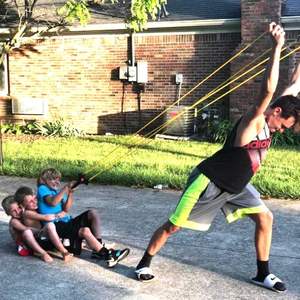 Lanceur de ballons d'<span class=keywords><strong>eau</strong></span> de 457 mètres pour jeu 3 personnes, bombes aquatiques et boules de neige, jouet lanceur de balles pour adultes, idéal pour les fêtes en plein air - Product Image 3