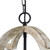 Lustre Orb de style ferme Pendentif rustique à 4 lumières pour entrée de salle à manger-Pendentif en fer blanc chaud suspendu
