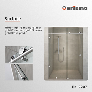 Kit d'accessoires pour porte coulissante de douche en verre, acier inoxydable 304/316, robuste, capacité 70 kg, garantie 2 ans, Eniking EK-2207 - Product Image 1