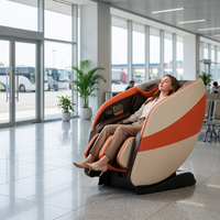 Fauteuils de massage à roulement SL de 135 cm avec fonction Shiatsu, fauteuil inclinable à airbag corps entier et zéro gravité pour lieux publics