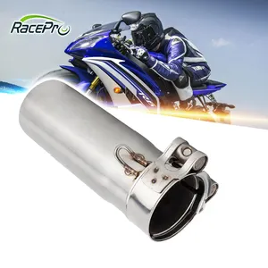 RACEPRO Motorcycle Stainless Steel 51mm Exhaust Middle Pipe Link Silencer Connect For Yamaha YZF-R6 2006-2016