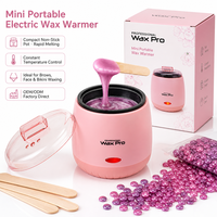 Chauffe-cire Wax Pro Pink Mini 200ml, chauffe-cire dépilatoire à fusion rapide pour le corps et les mains, pot antiadhésif, 110-220V, garantie 1 an