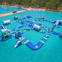 Parc aquatique gonflable de grande taille pour parc d'attractions, nouveau design, marque NOVA, en PVC