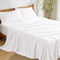 Parure de lit 100 % fibre de bambou Lyocell, draps rafraîchissants, respirants et doux, textile de maison durable, vente en gros OEM