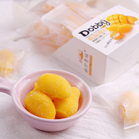 D0bby Juicy Candy Q-Ball, bonbons gélifiés aux saveurs mangue, pêche blanche, fraise, raisin, emballage en boîte, certifié Halal, sucré et fruité