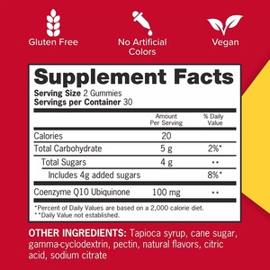 心脑血管辅酶Q10软糖 羟基泛醌Coq10生育补充剂 Omg Complément Alimentaire Coenzyme Q10 中国 - Product Image 5