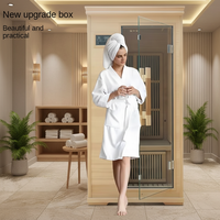 Sauna domestique KXN KXN001, sauna de luxe en bois massif de cèdre, chauffage infrarouge électrique, 5 radiateurs, design moderne, panneau de commande informatique