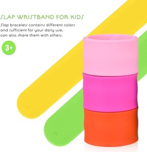 Venta al por mayor personalizado silicona Slap pulseras suaves Color serigrafía para LogoParty granel en blanco artículos promocionales - Product Image 2