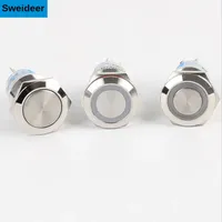 Penjualan terlaris saklar tombol tekan logam 12 mm-25 mm, lampu cincin Power on Control peralatan mekanik IP65 tingkat 1NO1NC kombinasi