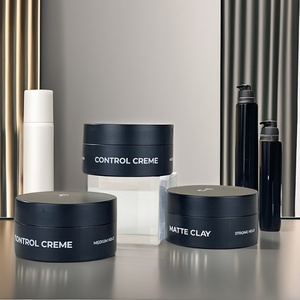 Matte Black 4oz Cosmetic Face Cream <b>Jar</b> 8oz Frosted Salt Scrubs Body Butter <b>Jars</b> 150ml 250g Round <b>Plastic</b> <b>Jar</b> with Lids 50g 100g - Product Image 1