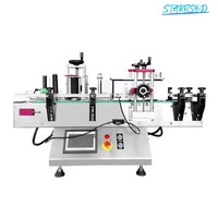 Machine d'étiquetage automatique à grande vitesse pour bouteilles rondes en plastique et verre, flacons et boîtes de conserve