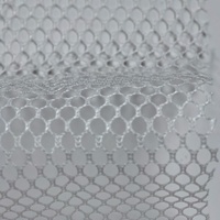 Tendance chaude 100% Polyester 90 GSM écologique hexagone maille filet tissu tricoté conception filles vestes sacs de mariage doublure voiture