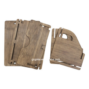 Boîte de rangement pour disques <span class=keywords><strong>vintage</strong></span>, auto-assemblage et démontage, plateau tournant en bois naturel, disques vinyles, albums, support de stockage - Product Image 5