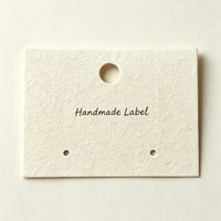 Cartes de présentation pour boucles d'oreilles en papier de riz texturé perforé, personnalisées pour l'emballage de bijoux faits à la main