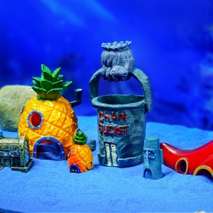 Decoración para Pecera, <span class=keywords><strong>Casa</strong></span> de <span class=keywords><strong>Piña</strong></span>, Elemento Decorativo para Peces, Adorno para Pecera - Product Image 1