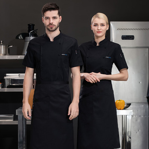 Chef de cocina, monos Unisex, manga corta, restaurante occidental, Catering, hornear, moda Primavera Verano, uniforme de Chef para hombres - Product Image 4