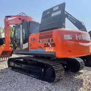 Excavatrice d'occasion Hitachi ZX200, 20 tonnes, machinerie hydraulique, moteur d'origine japonaise, brise-roche, certifiée CE - Product Image 1