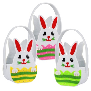 Easter Basket Promotion Custom DIY Gift Lot Decorations Felt Easter Basket T For Easter Egg Hunting Games