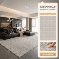 Grand tapis imperméable à poils bouclés avec dos antidérapant en silicone pour salon, tapis moderne sur mesure, fourniture d'usine
