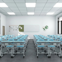 Ensemble Individuel de Bureaux et Chaises en Métal Moderne pour Salles de Classe Scolaires