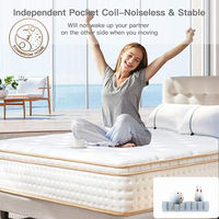 Matelas en mousse haute densité moderne, hypoallergénique, écologique, avec technologie de mousse à mémoire de forme au gel rafraîchissant et ressorts ensachés, pour chambre et école