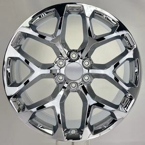 Rines LZT-1208 Cromados Monoblock Snowflake <span class=keywords><strong>de</strong></span> 20, 22 y 24 Pulgadas, 6x139.7 para Chevrolet Silverado 1500, GMC Denali, Cadillac Escalade - Product Image 6
