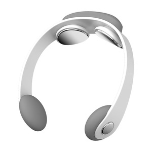 Masseur de cou blanc rechargeable par USB, thérapie par impulsions micro-courantes TENS pour le cou et les épaules, usage domestique - Product Image 3