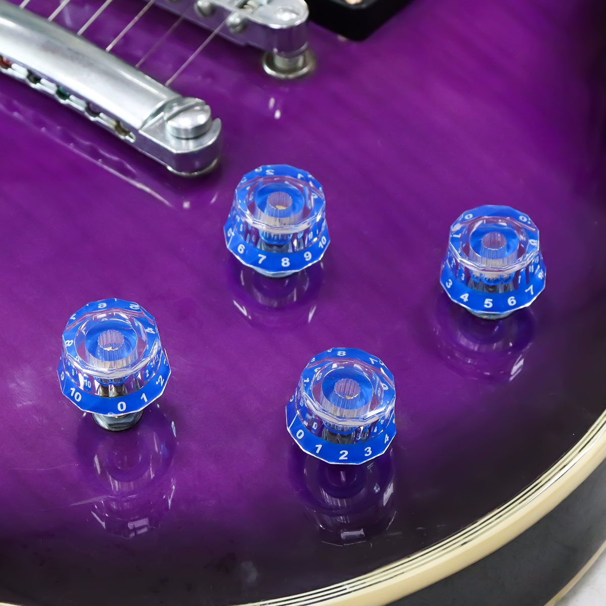 4Pcs Speed ​​Volume Tone Control Knobs Lampshade Style Guitar Tone And Volume Knobs For PRS Guitars Parts