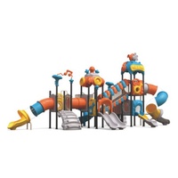 Grand ensemble d'équipements de divertissement pour aire de jeux extérieure pour enfants, parc de trampolines, toboggans, aire de jeux commerciale, jeux en plastique pour enfants